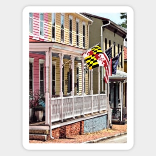 Annapolis MD - Flags Along East Street Sticker